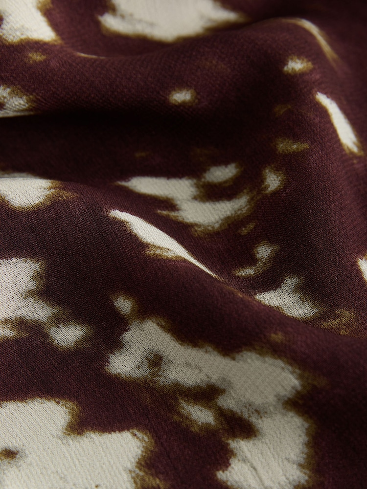 Chocolate Brown Animal Long Sleeved Cape Top - Image 3 of 3 Chocolate Brown Animal Long Sleeved Cape Top - Image 3 of 3
