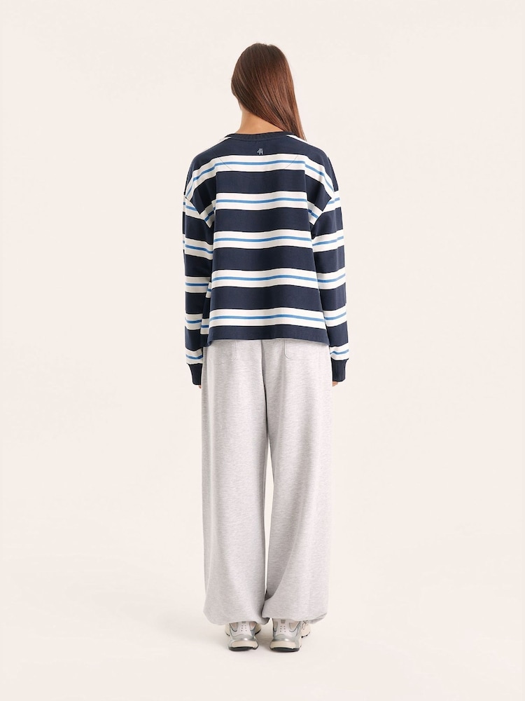 4th & Reckless Blue Shayla Striped Long Sleeve T-shirt - Image 2 of 5