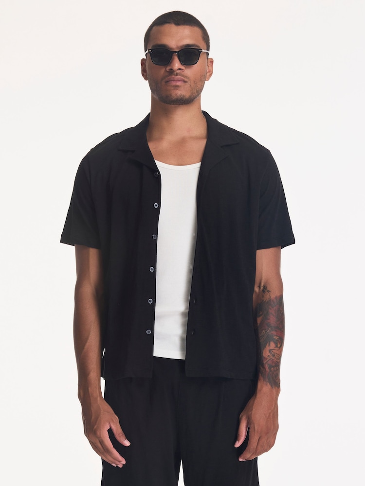 Religion Black Slub Shirt - Image 1 of 4