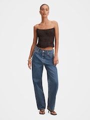 Forever New Brown Lara Lace Corset Top - Image 3 of 5