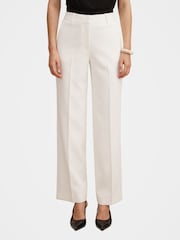 Forever New White Ada Straight Leg Trousers - Image 1 of 5