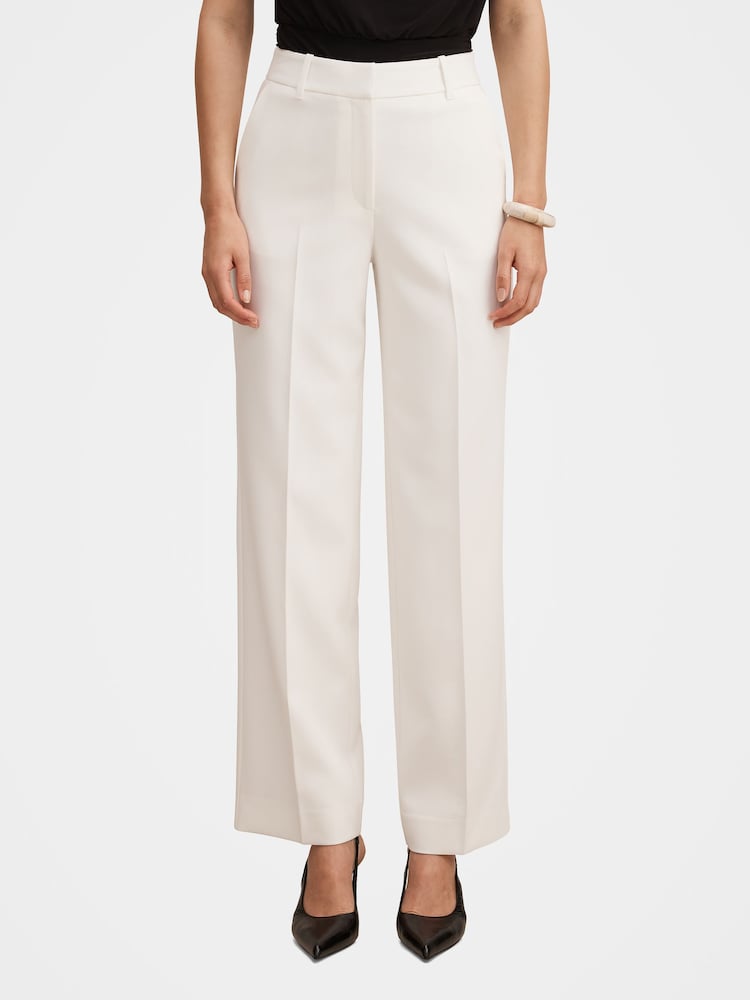 Forever New White Ada Straight Leg Trousers - Image 1 of 5 Forever New White Ada Straight Leg Trousers - Image 1 of 5