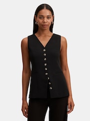 Forever New Black Ayla Contrast Waistcoat - Image 3 of 5