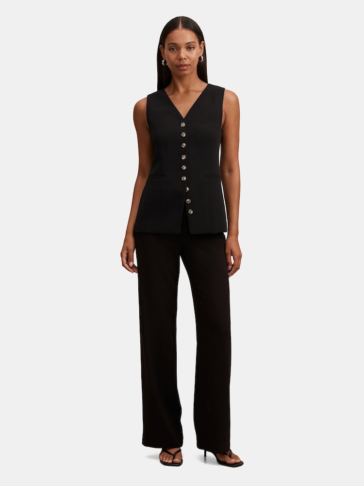 Forever New Black Ayla Contrast Waistcoat - Image 5 of 5