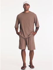 Religion Brown Slub T-Shirt - Image 4 of 4