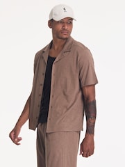 Religion Brown Slub Shirt - Image 3 of 4