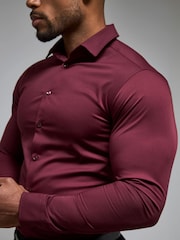 Rød - Tailored Athlete Muscle Fit Dress Shirt - Billede 5 af 7