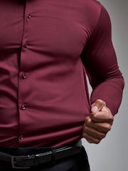 Rød - Tailored Athlete Muscle Fit Dress Shirt - Billede 6 af 7