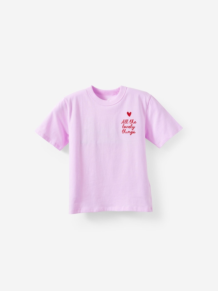Cotton On Pink Poppy Oversize Graphic Print T-Shirt - Image 1 of 3