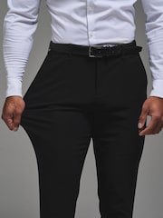 Nero cromato - Tailored Athlete Muscle Fit Tech Suit Trousers - Immagine 3 di 6