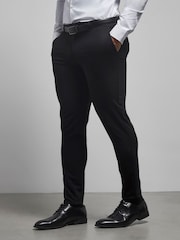 Tailored Athlete Black Muscle Fit Essential Trousers - Image 1 of 7