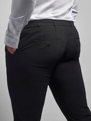 Tailored Athlete Black Muscle Fit Essential Trousers - Image 2 of 7
