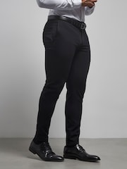 Tailored Athlete Black Muscle Fit Essential Trousers - Image 5 of 7