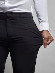 Tailored Athlete Black Muscle Fit Essential Trousers - Image 6 of 7