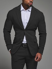 Tailored Athlete Grey Muscle Fit Tech Suit Jacket - Image 2 of 7