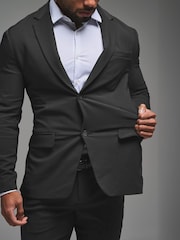 Tailored Athlete Grey Muscle Fit Tech Suit Jacket - Image 4 of 7