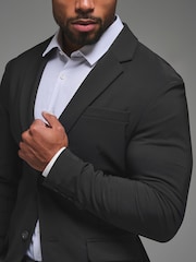 Tailored Athlete Grey Muscle Fit Tech Suit Jacket - Image 5 of 7