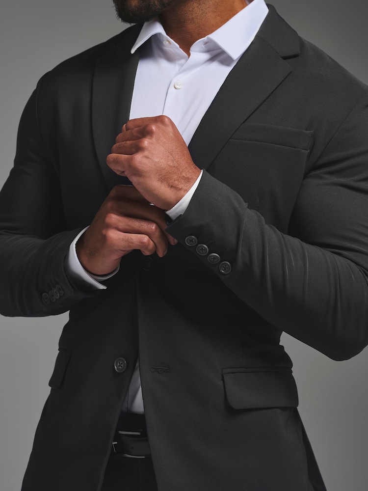 Tailored Athlete Grey Muscle Fit Tech Suit Jacket - Image 7 of 7 Tailored Athlete Grey Muscle Fit Tech Suit Jacket - Image 7 of 7