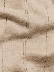 Boja kamena - Tailored Athlete Muscle Fit Vertical Stripe Knitted T-Shirt - Slika 8 od 8