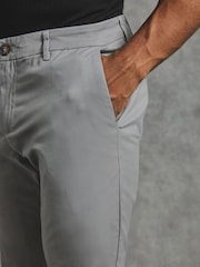 Tailored Athlete Grey Muscle Fit Chino Trousers - Image 3 of 6