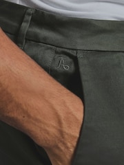 Tailored Athlete Green Muscle Fit Chino Trousers - Image 5 of 7