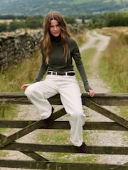 The Set 3 Pack Roll Neck Jumpers With Wool Forest Green  Syrah/Red Ganache/Brown Goat/Beige - Image 3 of 13