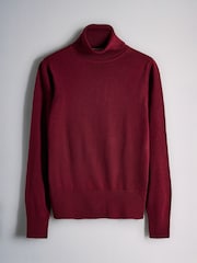 The Set 3 Pack Roll Neck Jumpers With Wool Forest Green  Syrah/Red Ganache/Brown Goat/Beige - Image 9 of 13