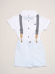 Little Gent Blue Mock Shirt Bodysuit - Image 1 of 5