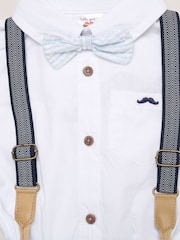 Little Gent Blue Mock Shirt Bodysuit - Image 3 of 5