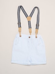 Little Gent Blue Mock Shirt Bodysuit - Image 4 of 5
