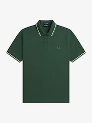 Fred Perry Green Twin Tipped Fred Perry Polo Shirt - Image 1 of 2