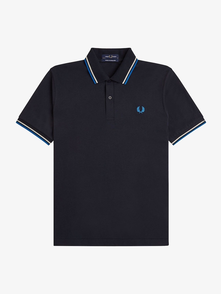 Fred Perry Blue Twin Tipped Fred Perry Shirt - Image 1 of 2