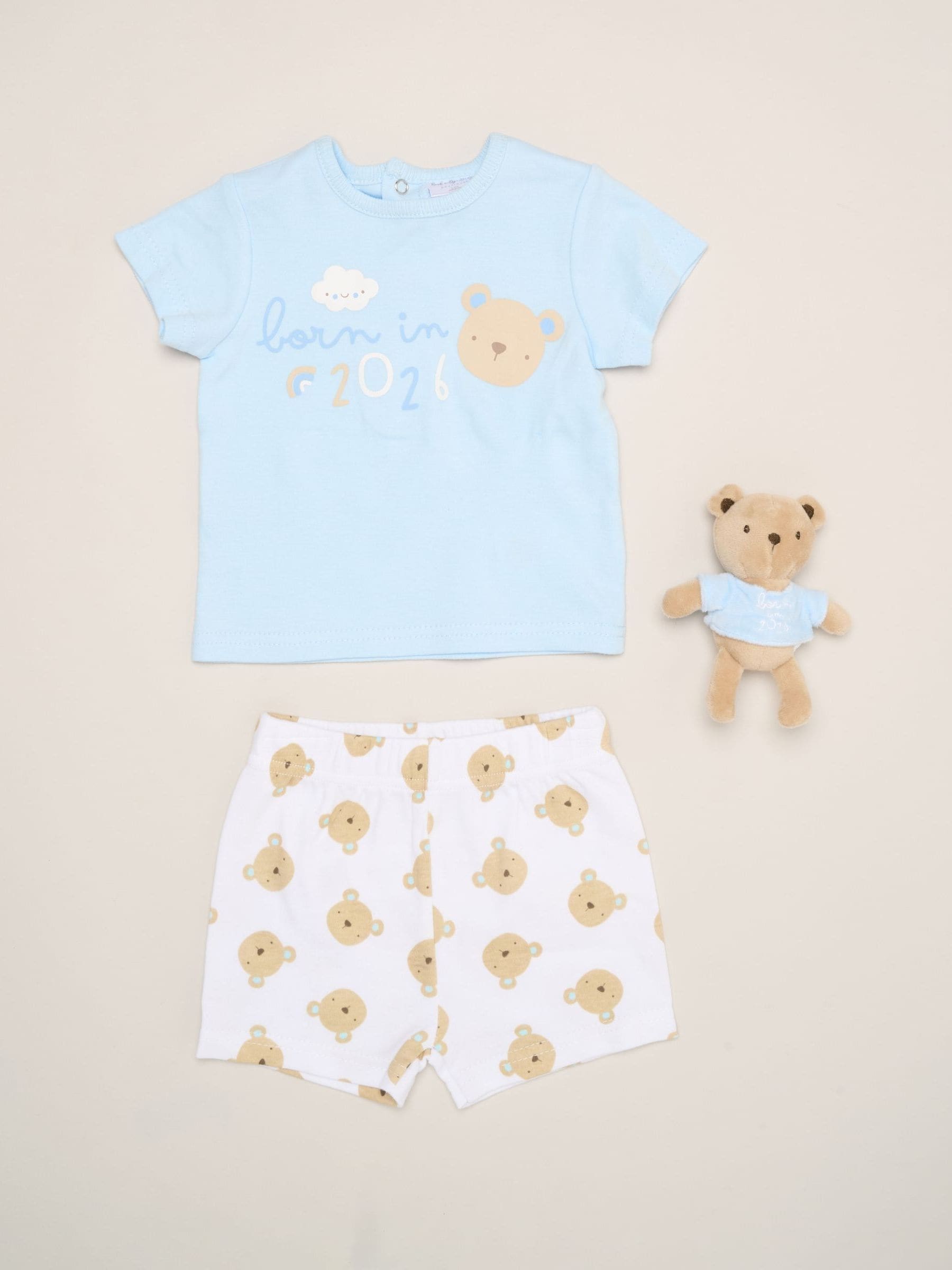 Next：日本 ブルー - クマプリント - Rock-A-Bye Baby Boutique T