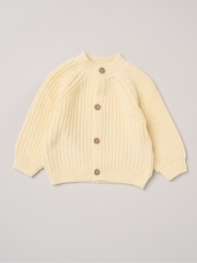 Rock-A-Bye Baby Boutique Yellow Born In 2026 Embroidered Knitted Cardigan - Image 1 of 3