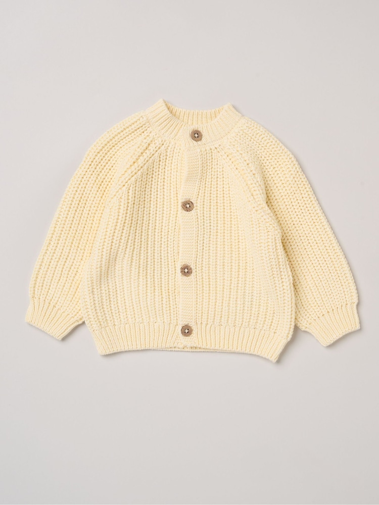 Rock-A-Bye Baby Boutique Yellow Born In 2026 Embroidered Knitted Cardigan - Image 1 of 3