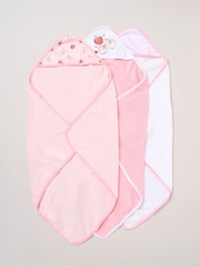 Rock-A-Bye Baby Boutique Hooded Towels And Wash Cloth Set 3 Pack - Image 2 of 3