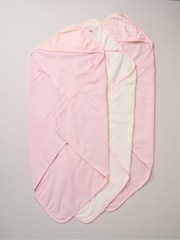 Rock-A-Bye Baby Boutique Pink Hooded Towels And Wash Cloth Set 3 Pack - Image 2 of 3
