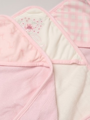 Rock-A-Bye Baby Boutique Pink Hooded Towels And Wash Cloth Set 3 Pack - Image 3 of 3