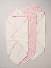 Rock-A-Bye Baby Boutique White Chalk Hooded Towels And Wash Cloth Set 3 Pack - Image 3 of 3