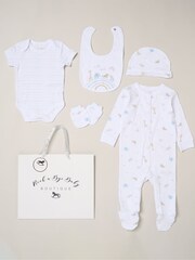 Rock-A-Bye Baby Boutique Rainbow White All-In-One Baby Gift Set 5 Piece - Image 1 of 6