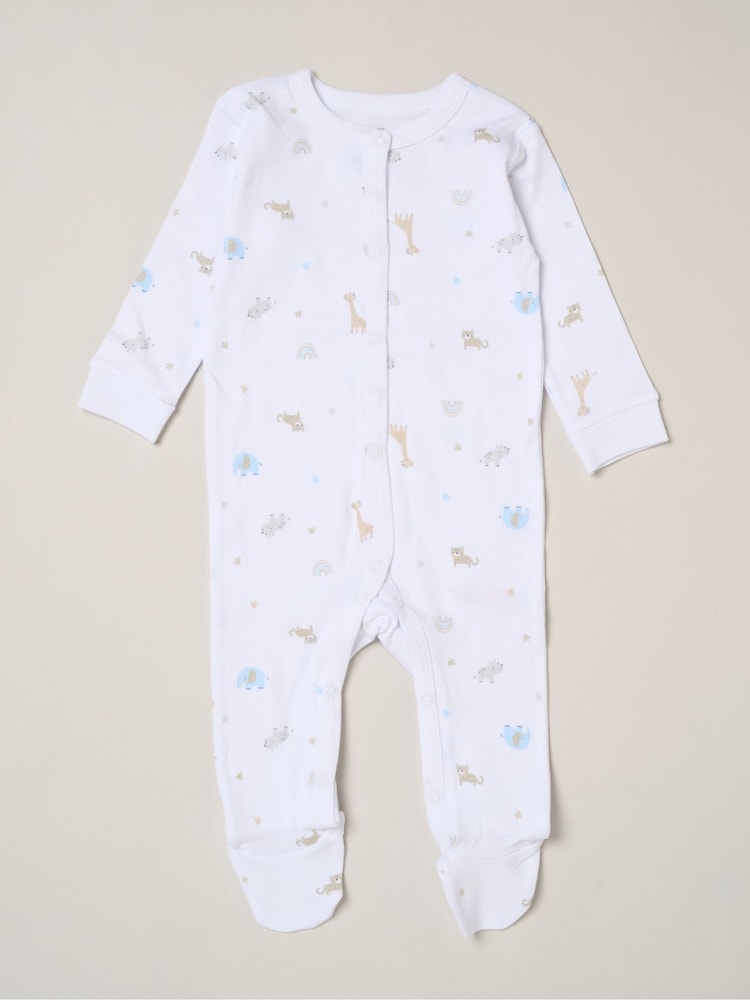 Rock-A-Bye Baby Boutique Rainbow White All-In-One Baby Gift Set 5 Piece - Image 2 of 6