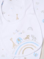 Rock-A-Bye Baby Boutique Rainbow White All-In-One Baby Gift Set 5 Piece - Image 4 of 6