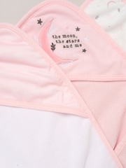 Rock-A-Bye Baby Boutique Baby Pink Hooded Towels And Wash Cloth Set 3 Pack - Image 2 of 3