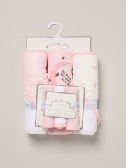 Rock-A-Bye Baby Boutique Baby Pink Hooded Towels And Wash Cloth Set 3 Pack - Image 3 of 3