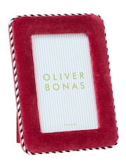 Oliver Bonas Burgundy Dulce Velvet Photo Frame 6x4" - Image 4 of 4