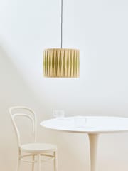 Oliver Bonas Green Ena Diamond Bamboo Pendant Lamp Shade - Image 3 of 4