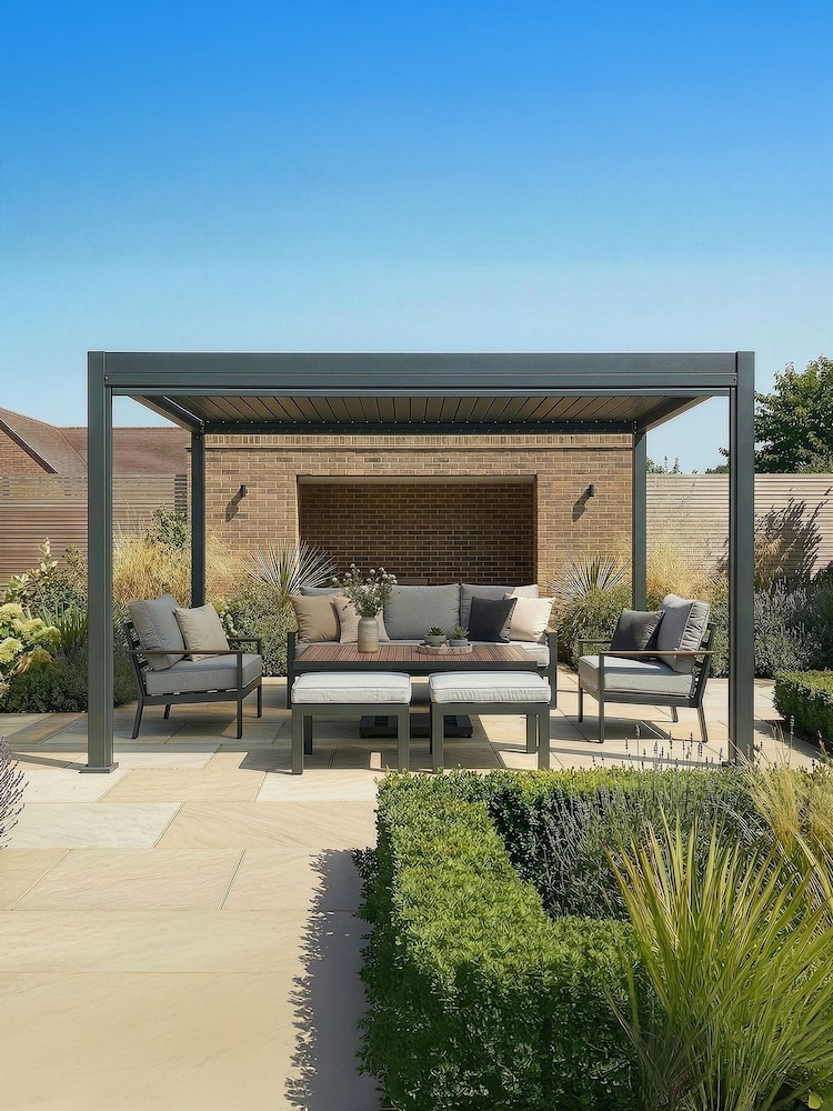 Maze Grey Jupiter Frame & accessories Pergola 3x4m - Image 1 of 6