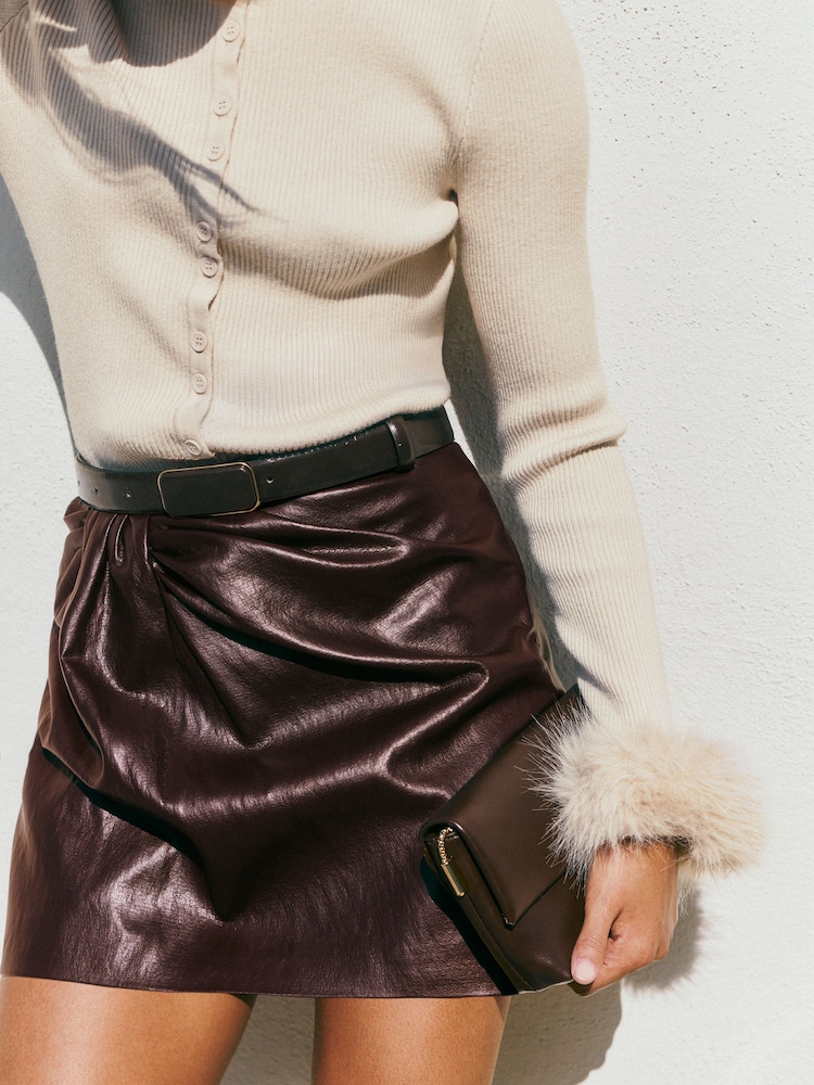 Friends Like These Crinkle Faux Leather PU Manipulated Skort - 5এর মধ্যে 1 ছবি Friends Like These Crinkle Faux Leather PU Manipulated Skort - 5এর মধ্যে 1 ছবি