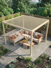 Maze Latte Jupiter Frame Pergola 3x3m - Image 2 of 4