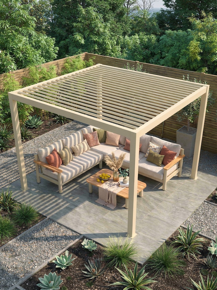 Maze Latte Jupiter Frame Pergola 3x3m - Image 2 of 4